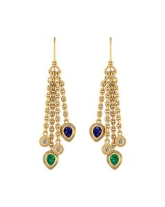 VER-2074 | Vaibhav Jewellers 18K Yellow Gold
 Hangings Earrings VER-2074