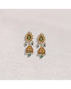 153VG121 | Vaibhav Jewellers 18K Jadavu Jhumka Earrings 153VG121