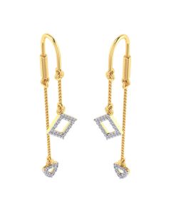 155DH2992 | Vaibhav Jewellers 18K Diamond Sui Dhaga Earrings 155DH2992