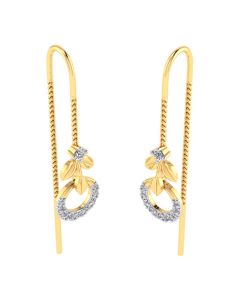 155DH3026 | Vaibhav Jewellers 18K Diamond Sui Dhaga Earrings 155DH3026