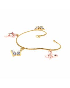 486DA80 | Vaibhav Jewellers 14K Cubic Zirconia Butterfly Ladies Bracelet 486DA80