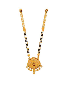 60VI354 | Vaibhav Jewellers 22K Plain Gold Long Mangalsutra 60VI354