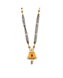 60VH9866 | Vaibhav Jewellers 22K Plain Gold Long Mangalsutra 60VH9866