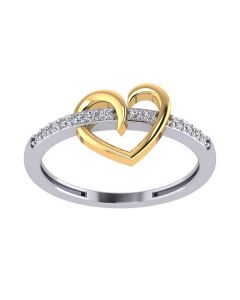 483VA303 | Vaibhav Jewellers 14K Gold Silver Diamond Ring 483VA303