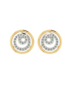 485VA465 | Vaibhav Jewellers 14K Gold Silver Diamond Studs 485VA465
