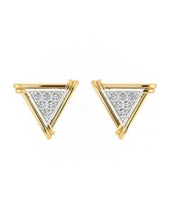 485VA466 | Vaibhav Jewellers 14K Gold Silver Diamond Studs 485VA466