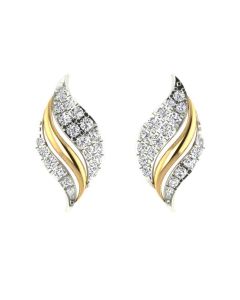 485VA469 | Vaibhav Jewellers 14K Gold Silver Diamond Studs 485VA469