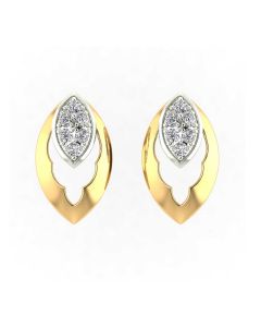 485VA470 | Vaibhav Jewellers 14K Gold Silver Diamond Studs 485VA470