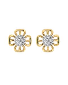485VA471 | Vaibhav Jewellers 14K Gold Silver Diamond Studs 485VA471