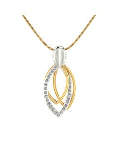 489VA196 | Vaibhav Jewellers 14K Gold Silver Diamond Pendant 489VA196