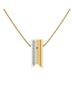 489VA197 | Vaibhav Jewellers 14K Gold Silver Diamond Pendant 489VA197