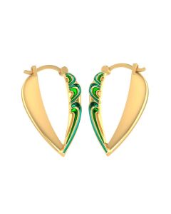 155DH3020 | Vaibhav Jewellers 14K Yellow Gold Hoop Earrings 155DH3020