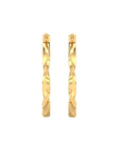 155DH3021 | Vaibhav Jewellers 14K Yellow Gold Hoop Earrings 155DH3021
