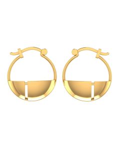 155DH3022 | Vaibhav Jewellers 14K Yellow Gold Hoop Earrings 155DH3022