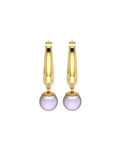 155DH3023 | Vaibhav Jewellers 14K Yellow Gold Hoop Earrings 155DH3023