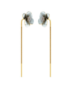 485DA421 | Vaibhav Jewellers 14K Gold Floral Suidhaga Earrings 485DA421