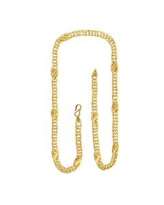 64VR6267 | Vaibhav Jewellers 22K Plain Gold Indo Italian Chain  64VR6267