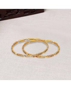 17VG302 | Vaibhav Jewellers 22K Semi Precious 2 Set Gold Bangles 17VG302