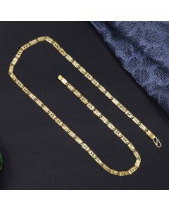 64VU6467 | Vaibhav Jewellers 22k Plain Gold Mumbai Nawabi Chain 64VU6467