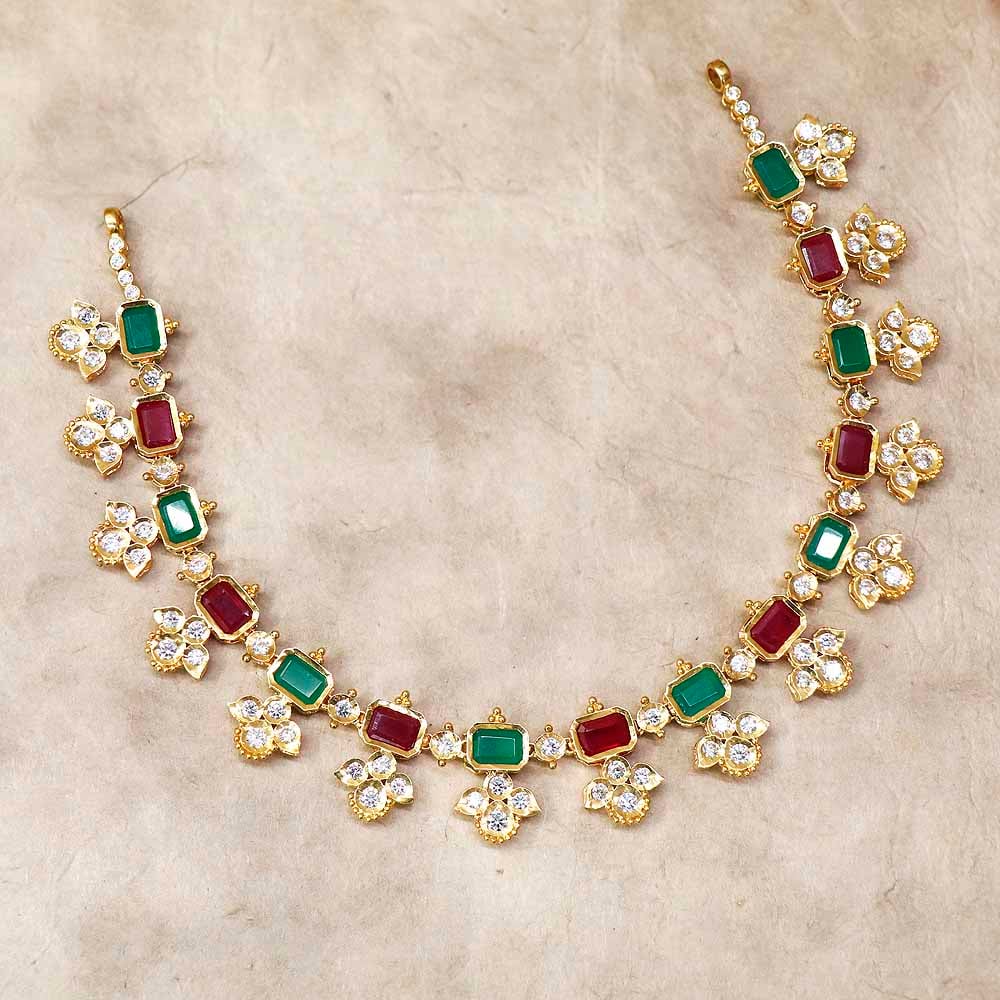 14kt gold emerald bezel necklace | Luna Skye