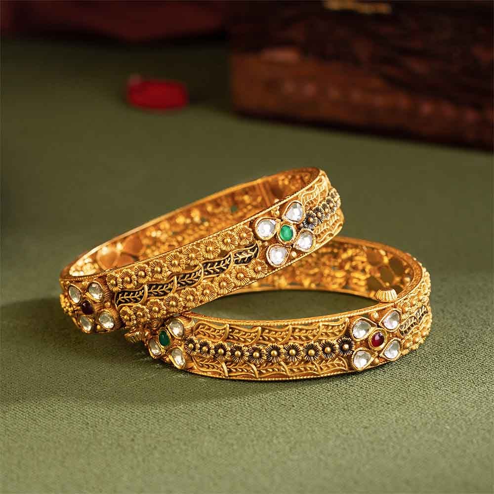 Vaibhav Jewellers 22K Antique Bangles 125SG772_3