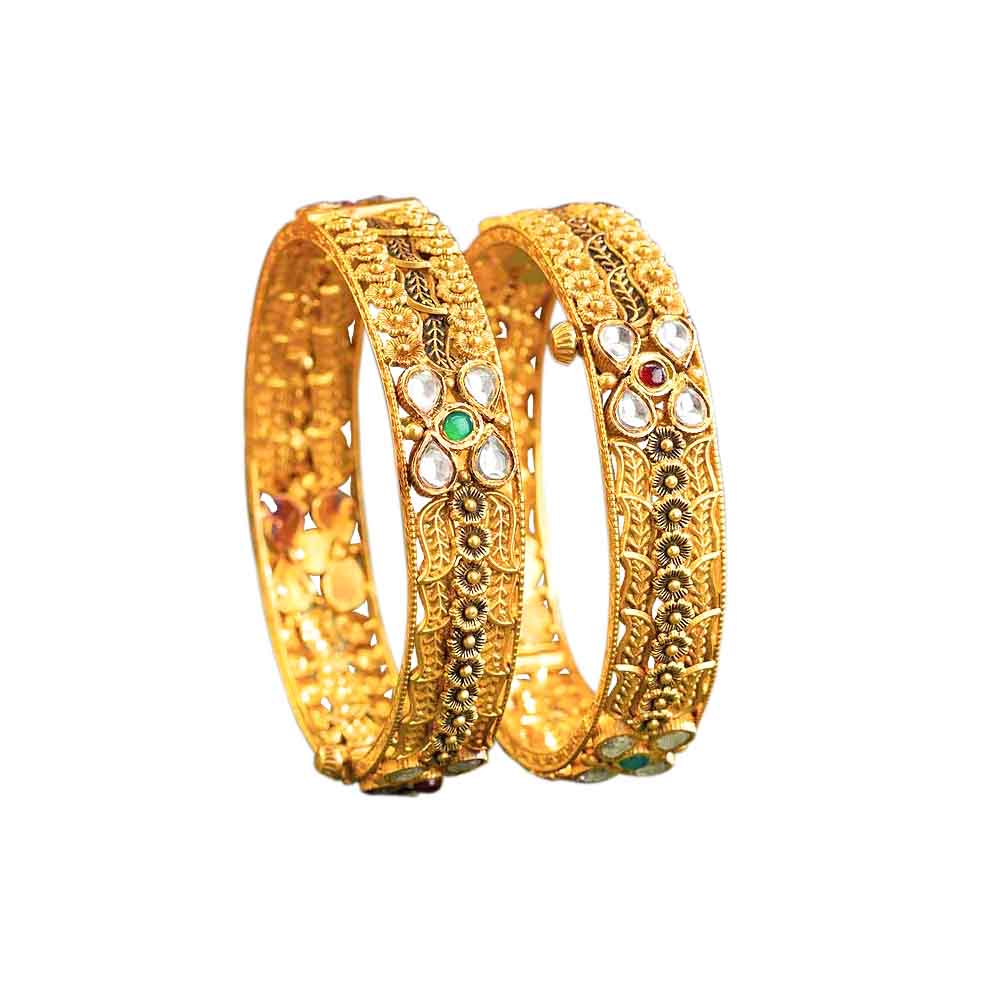 Vaibhav Jewellers 22K Antique Bangles 125SG772_1