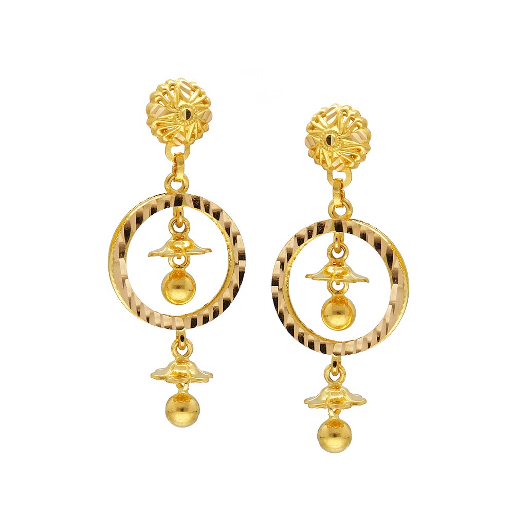 Vaibhav Jewellers 22K Plain Gold Kerala Fancy Hangings 78VU4758_1