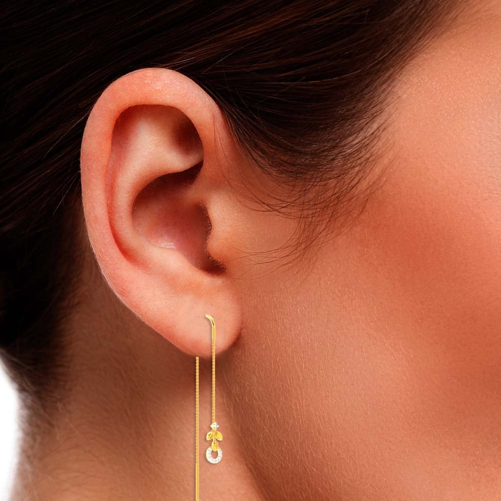 Sui Dhaga Earrings | Gold & Diamond Sui Dhaga Earrings | Drop earrings,  Earrings, 24kt gold