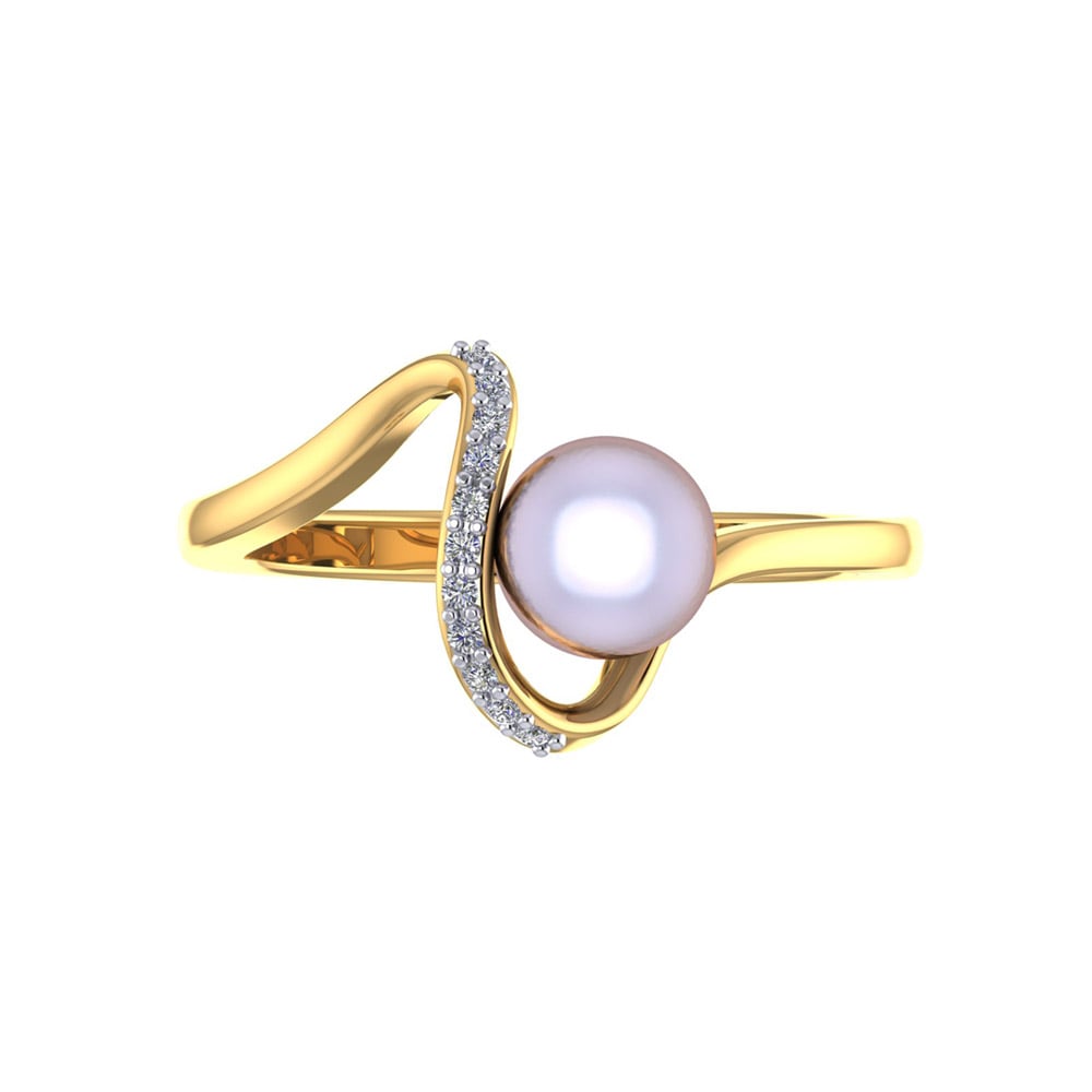 Gold Plated Jadau & Pearl Ring Design by Riana Jewellery at Pernia's Pop Up  Shop 2024