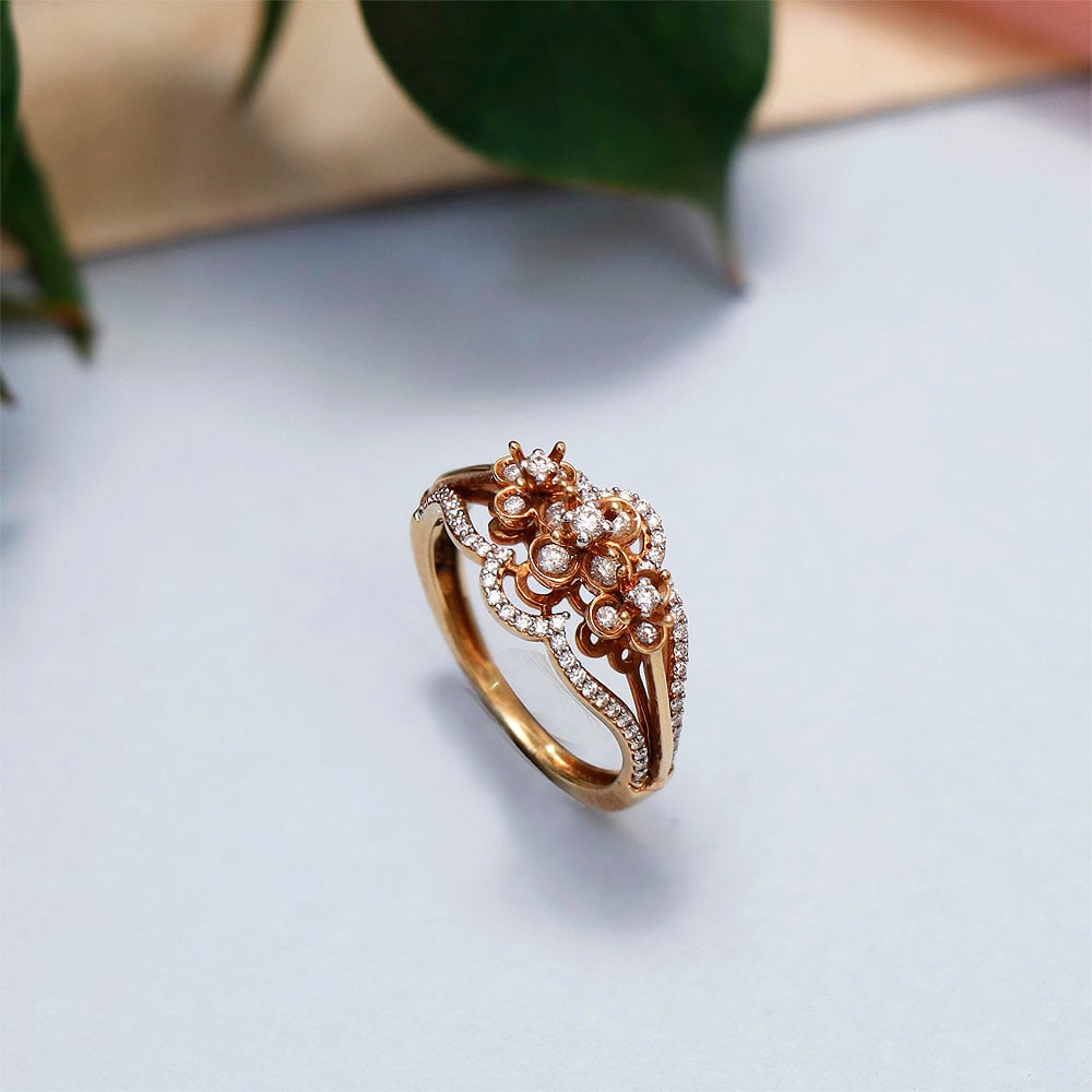 Manufacturer of 916 gold fancy ladies ring lr58 | Jewelxy - 156780