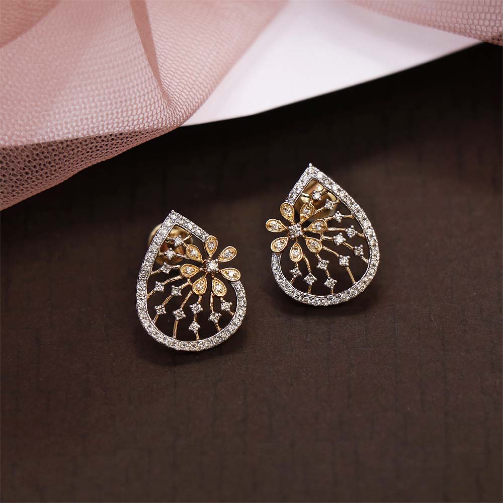 Buy quality Drop Hanging Diamond Earring Top in 0.98 carats in Pune