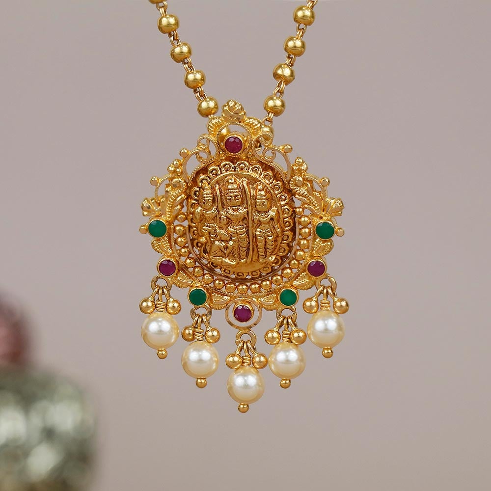 Buy 22K Gold Semi Precious Ram Parivar Pendant 70VG2833 Online ...
