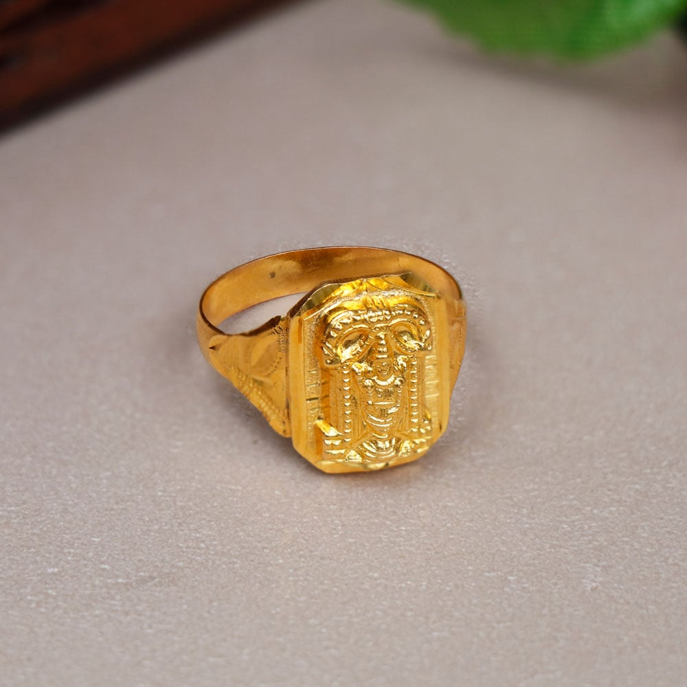 Transcendental Lord Balaji gold ring - jewelnidhi.com