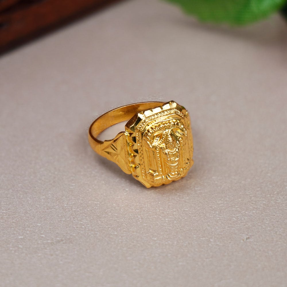 Buy 22K Gold Casting Lord Venkateswara Ring 93VC2207 Online from ...
