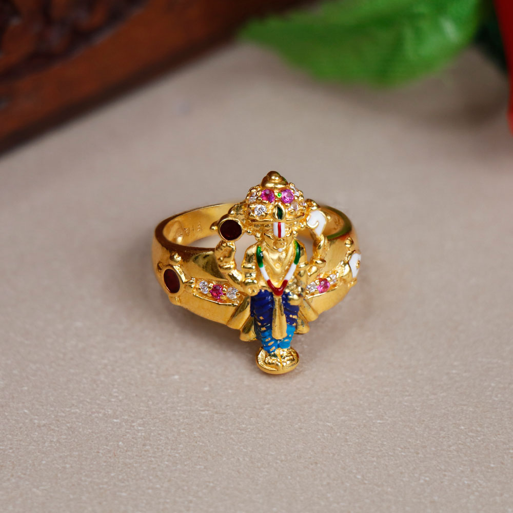 Buy 22K Gold Casting Lord Venkateswara Ring 97VL7241 Online from ...