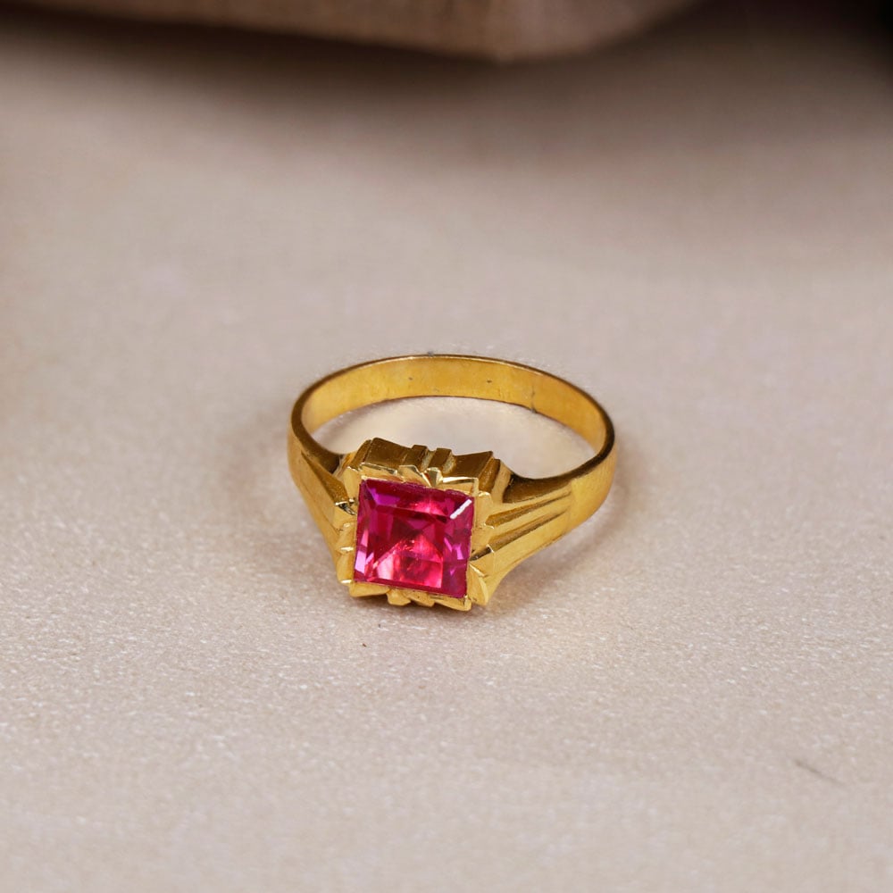 Jaipur Gemstone Ruby Stone Ring Original Stone Manik Certified and  Astrological for Men & Women Stone Ruby Gold Plated Ring Price in India -  Buy Jaipur Gemstone Ruby Stone Ring Original Stone