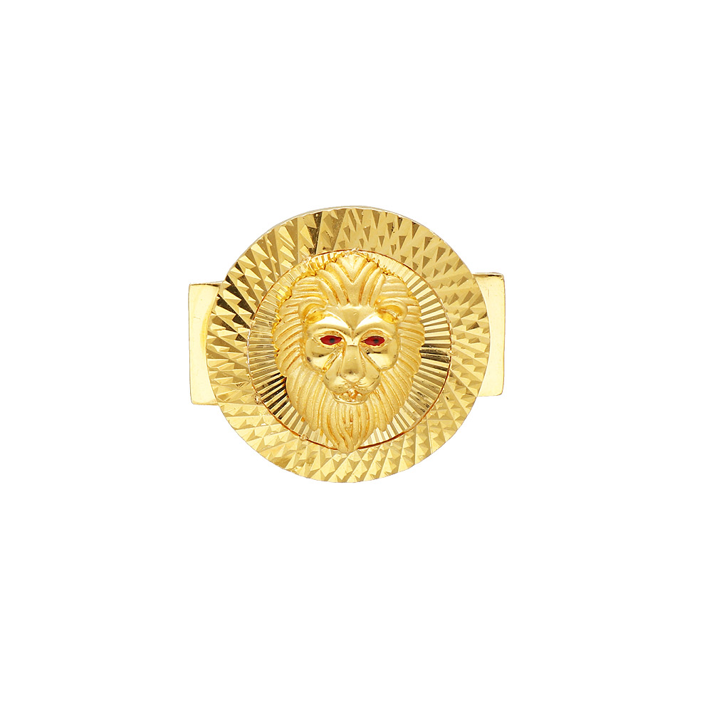 Men's Lion Head Contemporary Ring in 9ct Gold | Gold Boutique