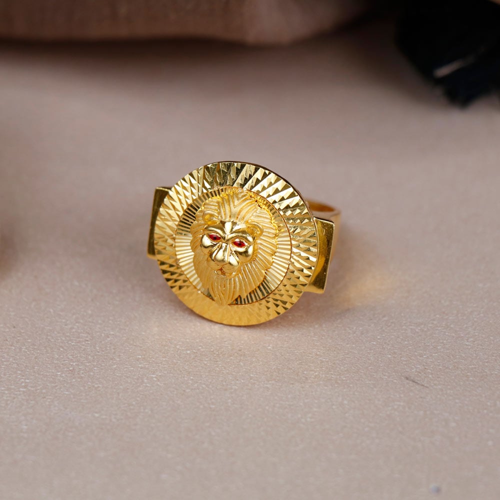 4Ct Cubic Zirconia Men's Animals Roaring Lion Design Ring 14k Yellow Gold  Finish | eBay