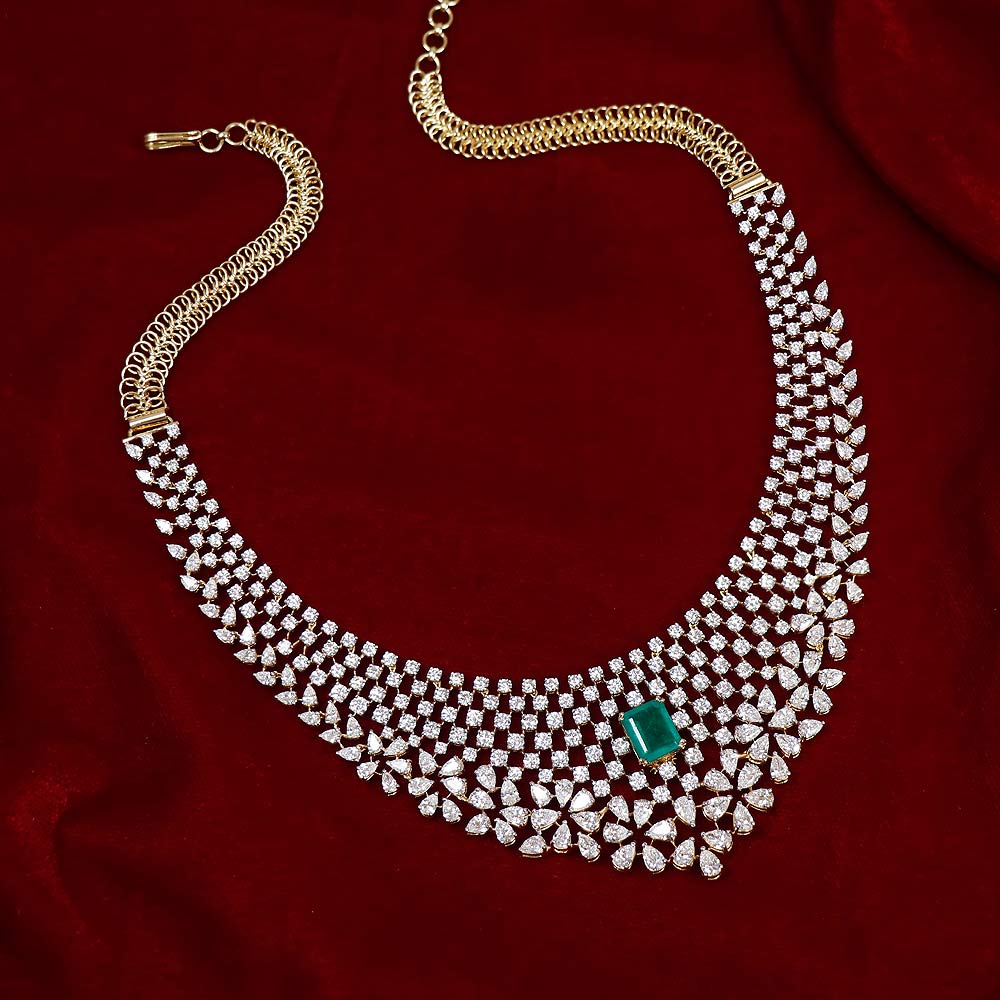PJNP54542B Fancy 14K Yellow Gold 0.52ct Diamond Necklace – Matinee Jewelry