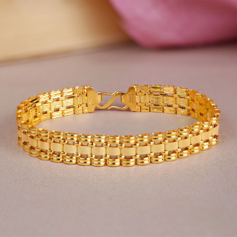 Buy 22Kt Plain Gold Gents Bracelet 65VH9272 Online from Vaibhav Jewellers