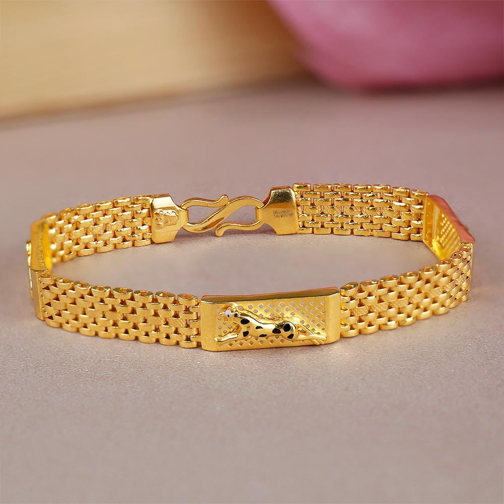 Buy quality 916 gold fancy gent's solid bracelet in Ahmedabad