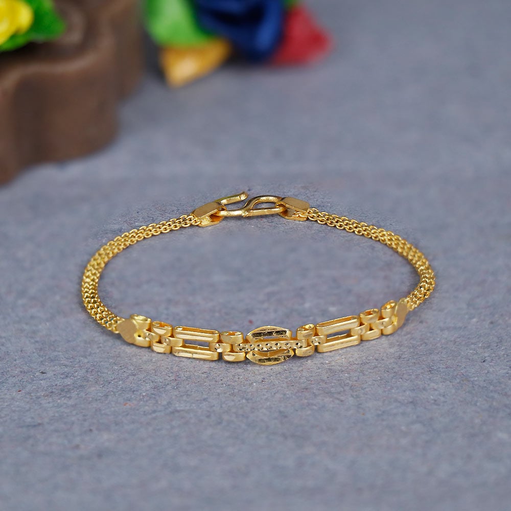 14K Gold Plain Bangle Bracelet (2mm), 7.5 Inches
