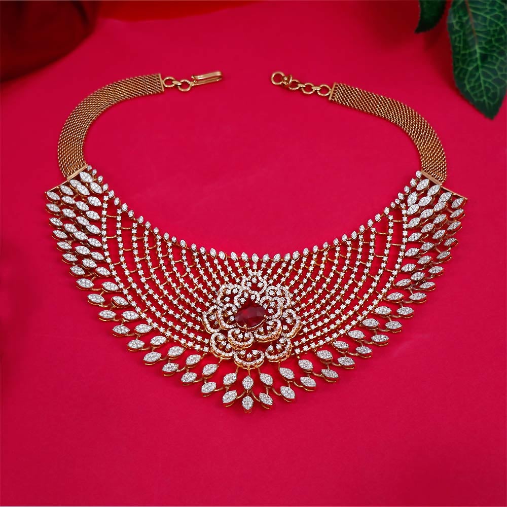 Vintage Ruby and Diamond Necklace - Shaftel Diamonds