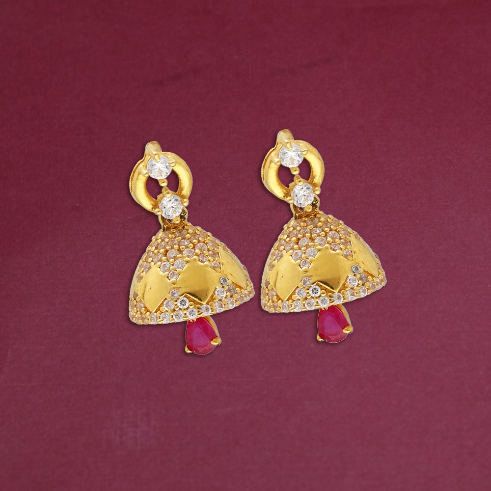 Ornate Gold Earrings - 22k Gold - Vintage – Vintage Paris Jewelry