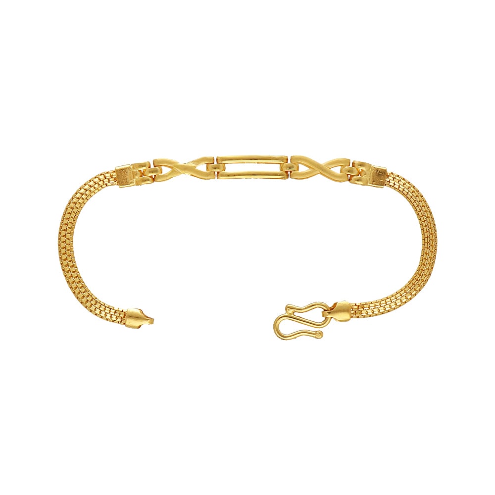 Manufacturer of 916 gold ladies plain bracelet lpbr22 | Jewelxy - 159994