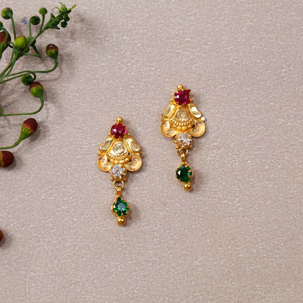 Pannalino Baby Bee Earrings in Green Garnet — Patricia Robalino Designs