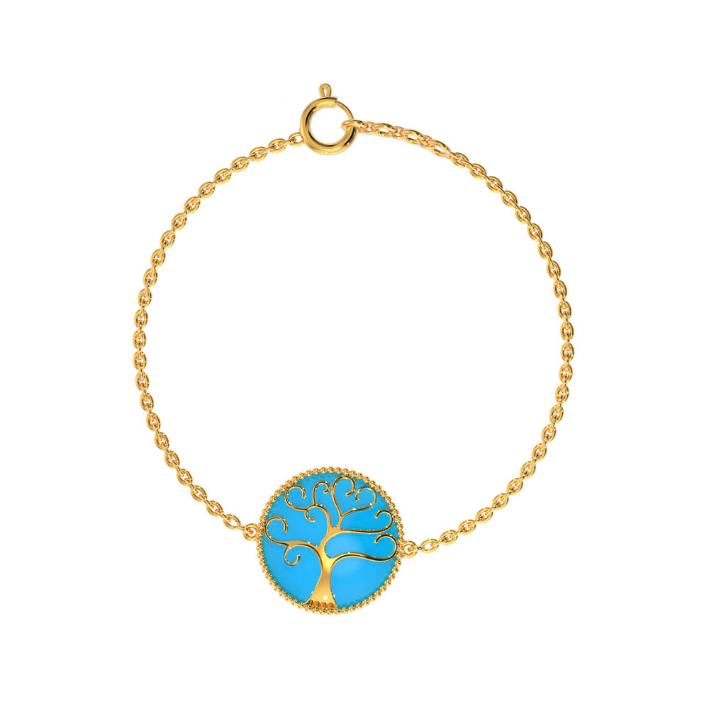 22Kt Gold Casting Tree Design Baby Bracelet 195G886_4