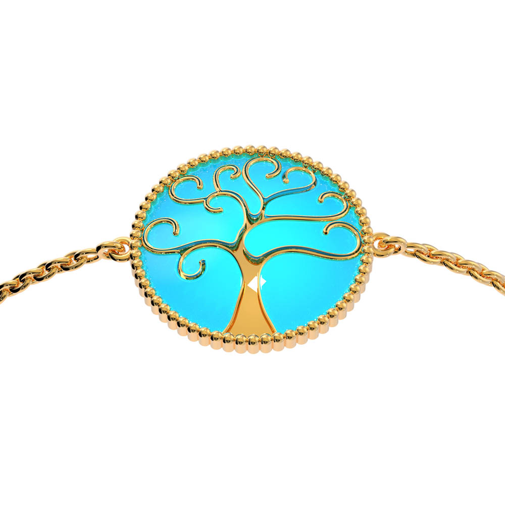 22Kt Gold Casting Tree Design Baby Bracelet 195G886_1