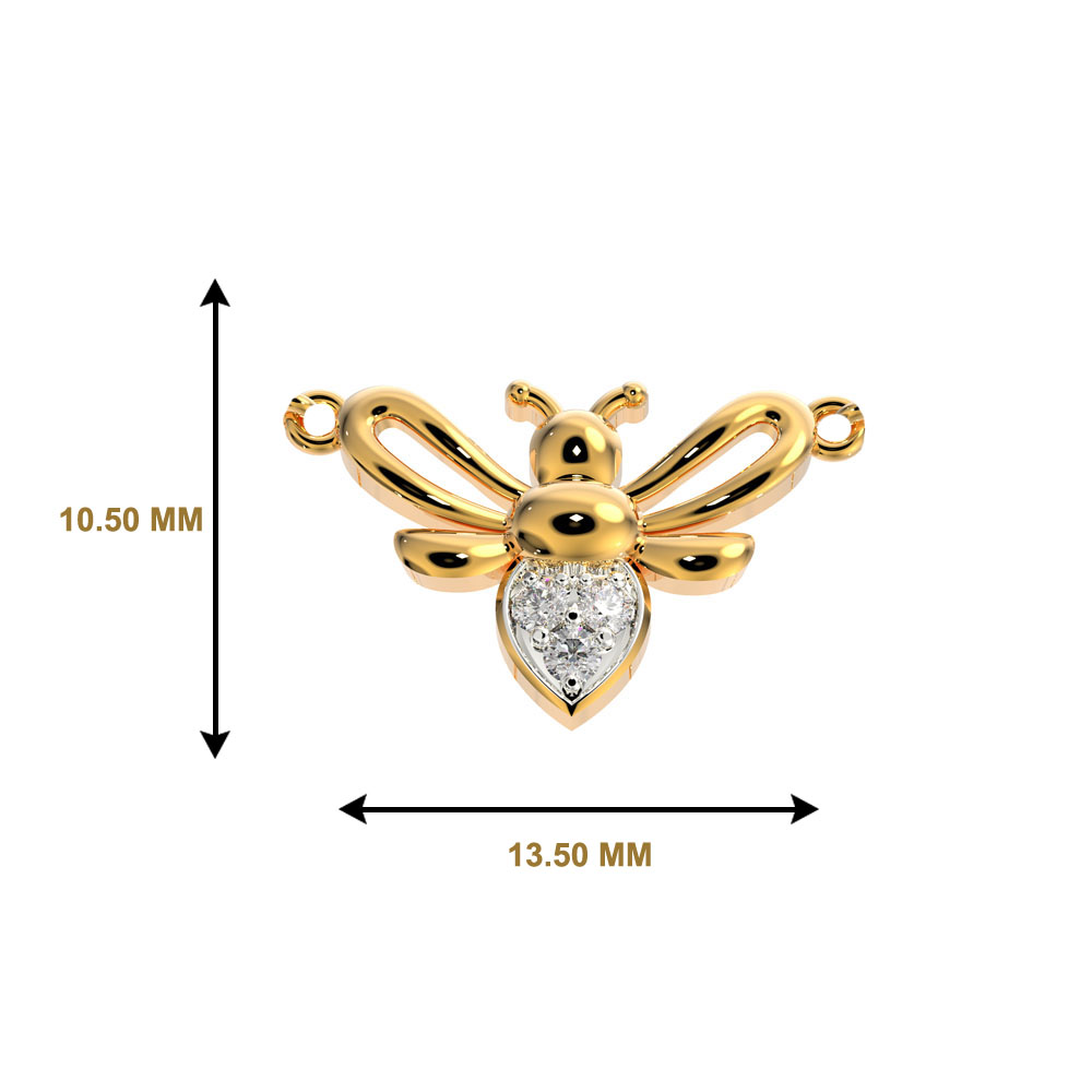 22Kt Gold Casting Honey Bee Design Kids Bracelet 195G902_5