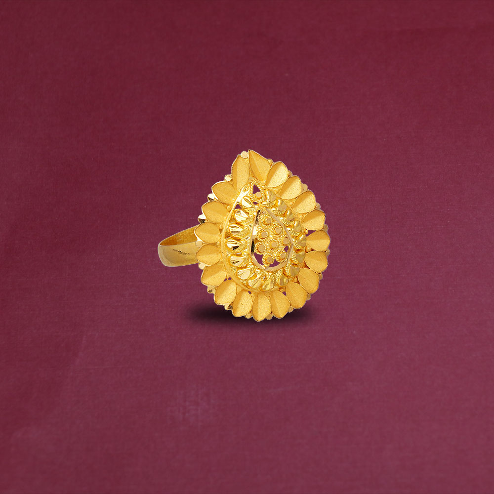 22k Plain Gold Ring JGS-2102-00088 – Jewelegance